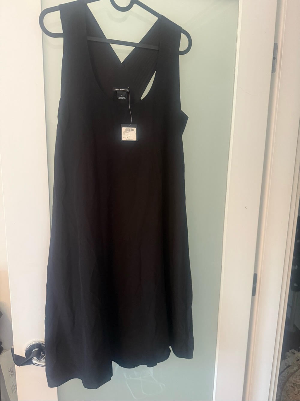 Club Monaco Black Sleeveless A-Line Mini Dress